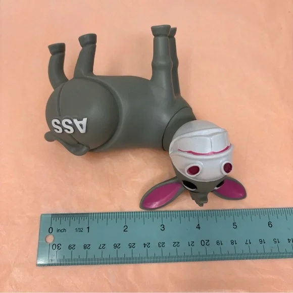 Gray Donkey Action Figure Toy with Pink Accents - Picture 5 of 14